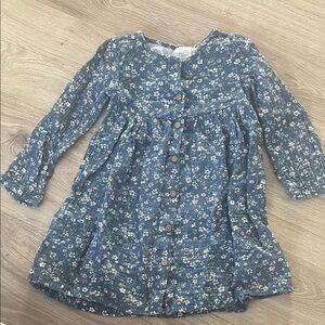 Charming Blue Floral Kids Dress